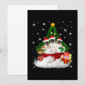 Invitation Carlin carlin avec des amis joyeux près de l'arbre (Devant / Derrière)