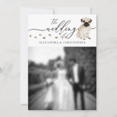 Invitation Carlin Chien chiot Mariage Photo (Devant)