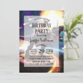 Invitation Carlin équitation dinosaur licorne dans l'espace (Debout devant)