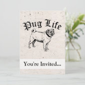 Invitation Carlin Life Funny Dog Gangster (Debout devant)