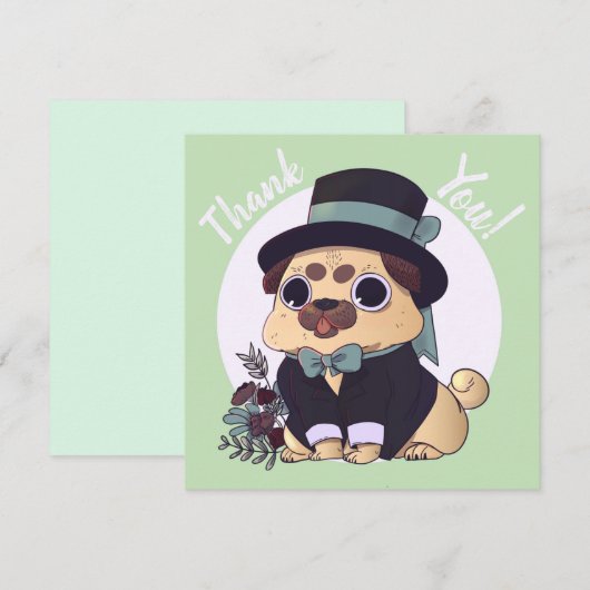 Invitation Carlin Merci mignon (Devant / Derrière)