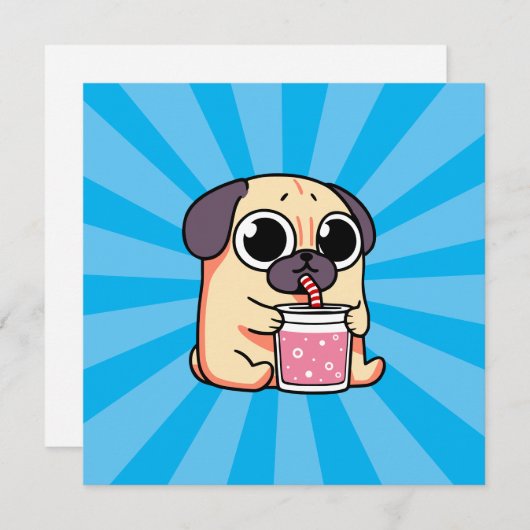 Invitation Carlin mignon (Devant / Derrière)