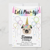 Invitation Carlin Unicorn Chien Chien Chien Chien Chien Anniv (Devant)