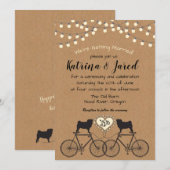 Invitation Carlins sur les lumières de la fête de vélo Faire- (Devant / Derrière)