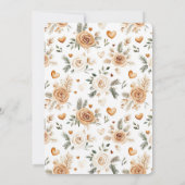 Invitation Carmel Cream Hearts Floral Caramel Birthday  (Dos)