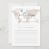 Invitation CARMEN Travel Getaways Fête des mariées Game Card (Devant)