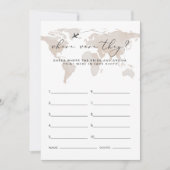 Invitation CARMEN Voyage Où Étaient-Ils Fête des mariées Jeu (Devant)