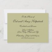 Invitation Carnation Carrelage Fleur Antique Art Rustique (Dos)