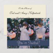 Invitation Carnation Lily Lily Rose John Singer Sargent Art (Devant / Derrière)