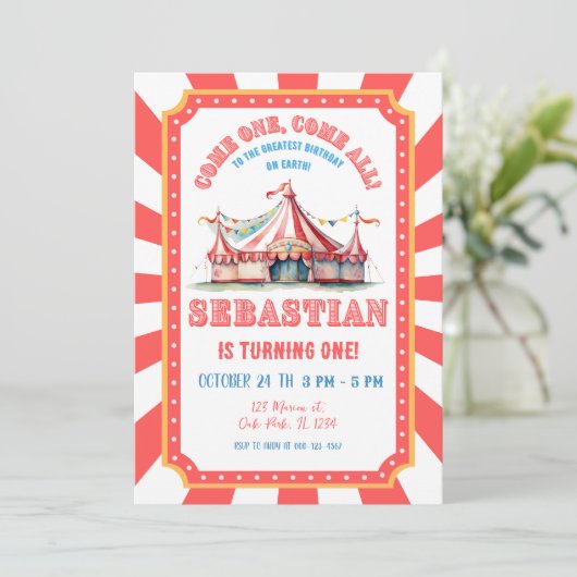 Invitation Carnaval 1er anniversaire (Debout devant)