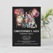 Invitation Carnaval à thème du cirque pour adultes (Debout devant)