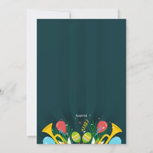 Invitation Carnaval brésilien (Dos)