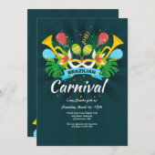 Invitation Carnaval brésilien (Devant / Derrière)