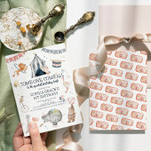 Invitation Carnaval Circus Party Thème 1er anniversaire