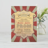 Invitation carnaval - cirque bal vintage (Debout devant)