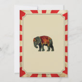 Invitation Carnaval cirque fête d'anniversaire Rouge (Dos)