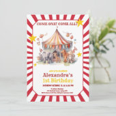 Invitation Carnaval Cirque Spectacle & Animaux Anniversaire (Debout devant)