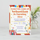 Invitation Carnaval classique Fun Annival Party (Debout devant)