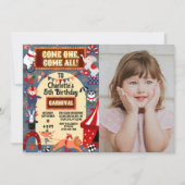 Invitation Carnaval coloré Cirque du Carnaval Photo Anniversa (Devant)