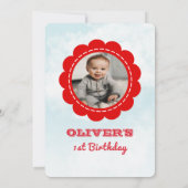 Invitation Carnaval de cirque 1er anniversaire Photo Invitati (Dos)