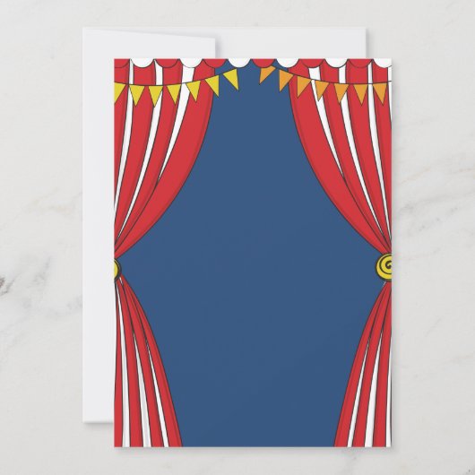 Invitation Carnaval de cirque Anniversaire Fun Tent Invitatio (Dos)