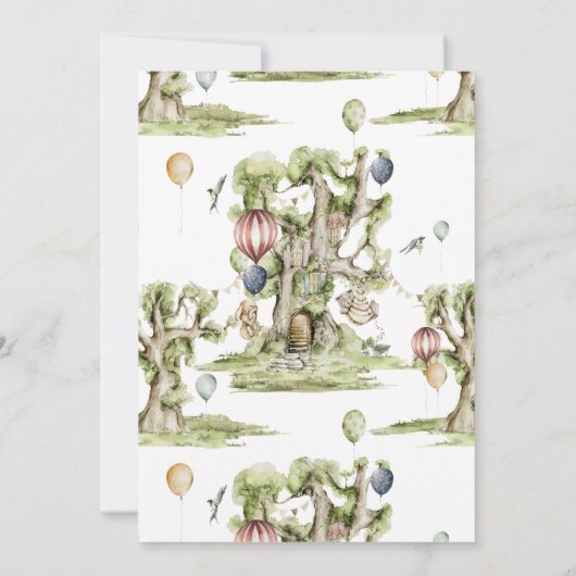 Invitation Carnaval de cirque | Baby shower forestier (Dos)