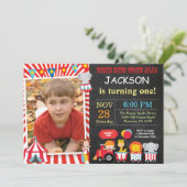 Invitation Carnaval de cirque fête d'anniversaire (Debout devant)