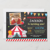 Invitation Carnaval de cirque fête d'anniversaire (Devant)