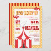 Invitation Carnaval de cirque Fête d'anniversaire Big Top Inv (Devant / Derrière)