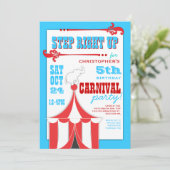 Invitation Carnaval de cirque Fête d'anniversaire Big Top Inv (Debout devant)