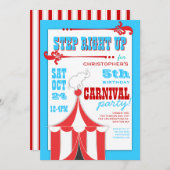 Invitation Carnaval de cirque Fête d'anniversaire Big Top Inv (Devant / Derrière)