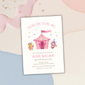 Invitation Carnaval de cirque Teddy Bear Monkey Baby shower