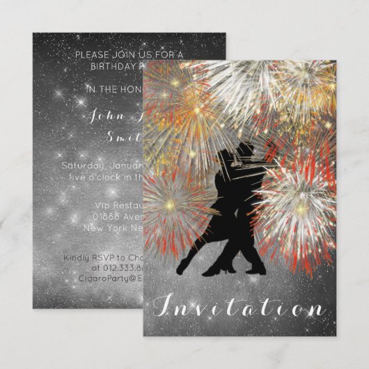 Invitation Carnaval de danse de Tango  Soirée dansante (Devant / Derrière)