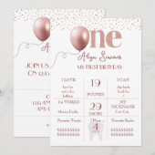 Invitation Carnaval de la Joie Premier Anniversaire Invitatio (Devant / Derrière)
