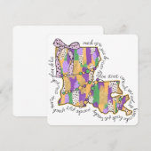 Invitation Carnaval de Louisiane Mardi Gras Bourbon Street (Devant / Derrière)