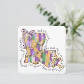 Invitation Carnaval de Louisiane Mardi Gras Bourbon Street (Debout devant)