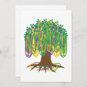 Invitation Carnaval de Mardi Gras (Devant / Derrière)