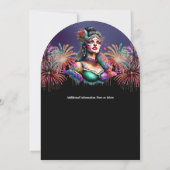 Invitation Carnaval de Mascarade Âge Étape Anniversaire (Dos)