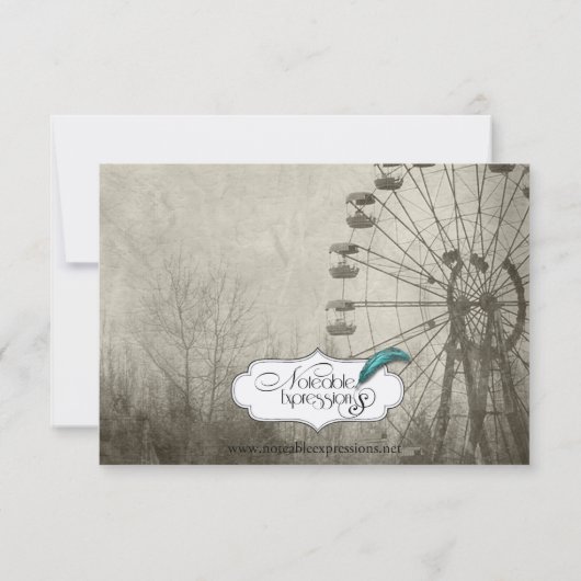 Invitation Carnaval de Steampunk Réception des mariages de ch (Dos)