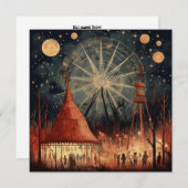 Invitation Carnaval éffrayant : Carnaval Haunted Hallow (Devant / Derrière)