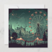 Invitation Carnaval éffrayant : Fright Fest Fairground (Devant)