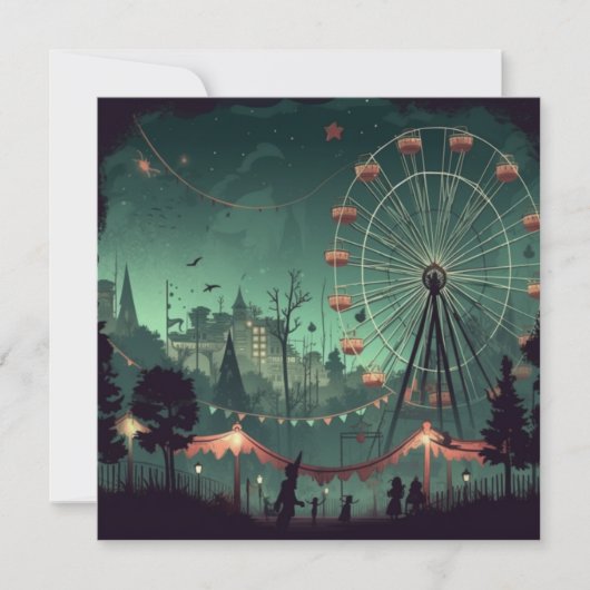 Invitation Carnaval éffrayant : Fright Fest Fairground (Devant)