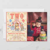 Invitation Carnaval et Animaux 2e anniversaire Photo (Devant)