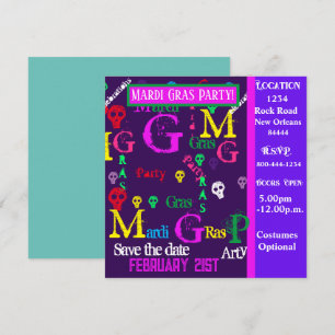 Invitation CARNAVAL  Fête  