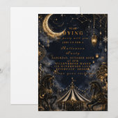 Invitation Carnaval gothique de la fête d'Halloween (Devant / Derrière)