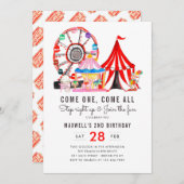 Invitation Carnaval Spectacle de cirque Rejoignez Fun Kid Ann (Devant / Derrière)