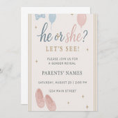 Invitation Carnet de révélation de genre (Devant / Derrière)