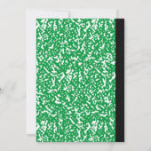 Invitation Carnet Vert Professeur Funny Enregistrer La Date M (Dos)