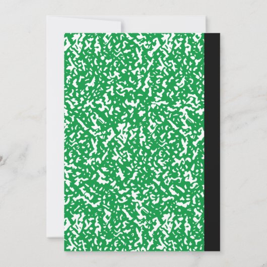 Invitation Carnet Vert Professeur Funny Enregistrer La Date M (Dos)
