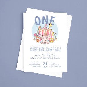 Invitation Carnival Circus 1er Anniversaire Fête